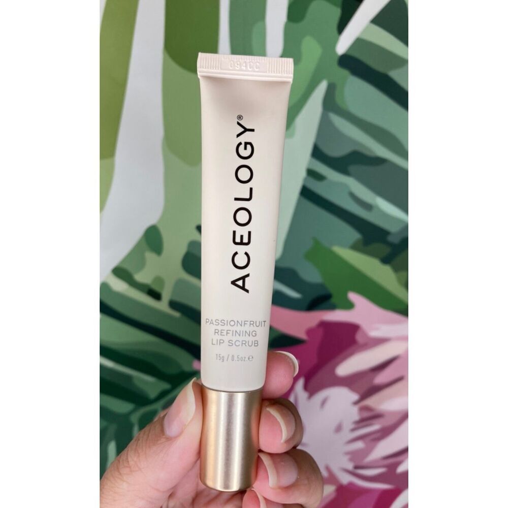 ACEOLOGY-NWT - Passionfruit Refining Lip Scrub. Full Size/Sealed Product/No Boz - Picture 11 of 14